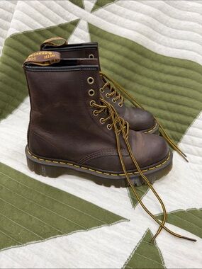 Dr. Martens 1460 Bex boots in a brown Crazy Horse leather.